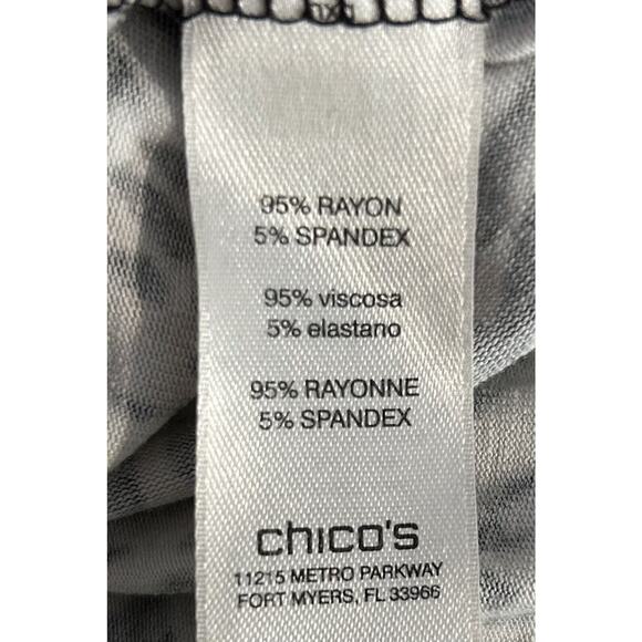 Chico's The Ultimate Tee Leopard Top Tee Stretch Shirt Womens 1 (8/10 M) - Picture 5 of 7